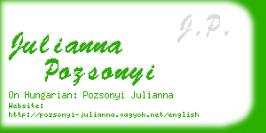 julianna pozsonyi business card